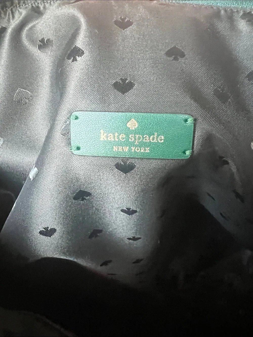 kate spade emerald green nylon tote bag